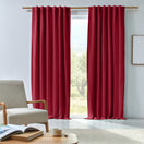 Tenda in lino lavato con fodera oscurante bordeaux