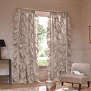 Tenda su misura in lino con volani beige naturale - Drops