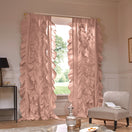 Tenda su misura in lino con volani rosa - Drops