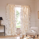 Tenda in lino con volani avorio - Drops