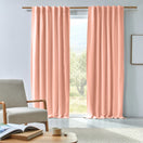Tenda in lino lavato con fodera oscurante rosa
