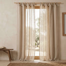 Tende leggere su misura in lino lavato beige naturale